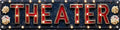 Vintage Tin Theater Sign Retro Metal Sign Suitable For Cinemas And Theatres - Multi-Purpose Metal Sign For Indoor/Outdoor Use Plaque 4x16 Inch