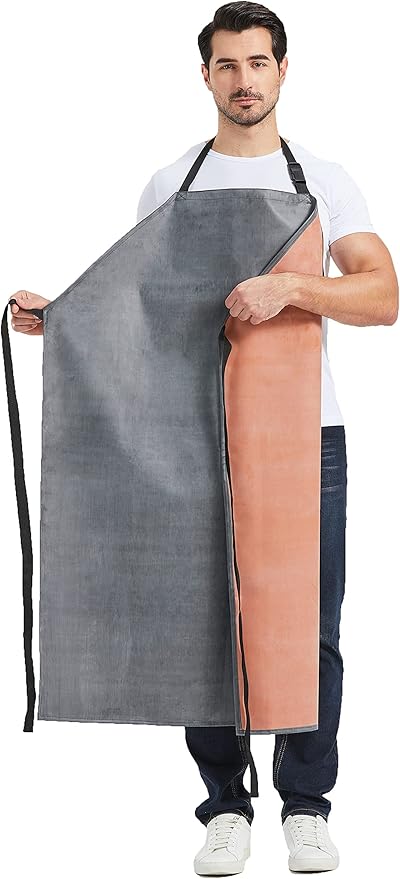 Nanxson Thick Rubber Waterproof Apron，Chemical Resistant，Heavy Duty Apron Adjustable for Dishwashing, Gardening, Butchering