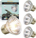 LUCKY HERP 4 Pack 50W UVA UVB Reptile Light Bulbs, Heat Lamp Bulbs for Reptiles and Amphibians, Basking Light Bulb for Turtle, Bearded Dragon, Lizard Heating Use