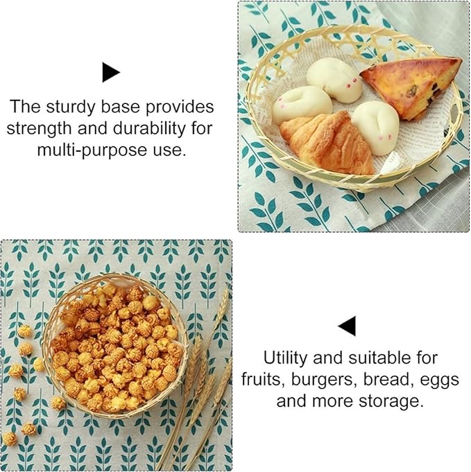 Egg Collecting Basket 3pcs Wooden Basket, Egg Harvest Garden Food Service Display Baskets for Kitchen Countertop