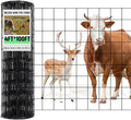 Gisafai Galvanized Welded Wire Fence 4 ft X 100 ft for Dog Chicken Hog Deer Goat Cattle 16GA Garden Border PVC Coated Fencing Roll Border Yard Vegetable Plant Animals Protection Poultry Netting(Black)