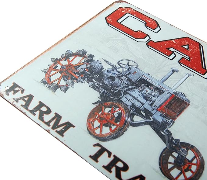 ERLOOD Farm Tractors Metal Tin Sign, Vintage Plaque Poster Home Wall Decor 12 x 8 Inches