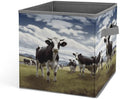 Farm Cow Pictures Storage Bins Cubes Fabric Cube Organizer with Handle Durable Storage Boxes Large Storage Baskets Foldable Cube Bins for Home Clothes Closet Organizers