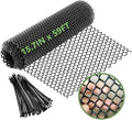15.7IN x 59FT Plastic Wire Mesh Fence,Plastic Chicken Wire Mesh Fencin with 200pcs Twist Ties,Black Netting Snake Barrier for Poultry, Dogs,Rabbit Gardening Plant Protectors