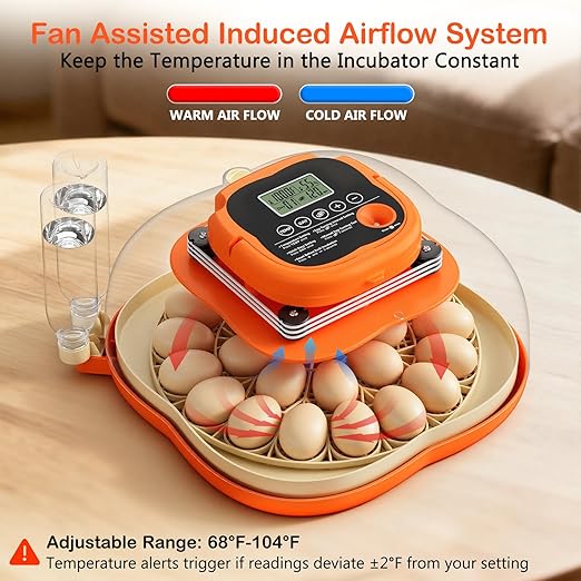 25 Egg Incubators for Hatching Eggs, Egg Incubator with Automatic Egg Turning and Humidity Control, Incubators for Hatching Eggs Chicken Quail Parrot Pigeon