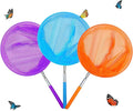 Kids Telescopic Butterfly Fishing Nets Perfect Outdoor Tools Colorful for Catching Insects Bugs Fish Ladybird Caterpillar Nets Extendable 34" Inch and Anti Slip Grip