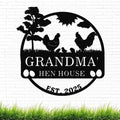 Personalized Chicken Coop Sign – Custom Metal Name Farm Sign, Outdoor Hen House Décor, Rustic Garden Lawn Plaque, Customizable Chicken Farm Sign with Name & Established Date, Unique Gift