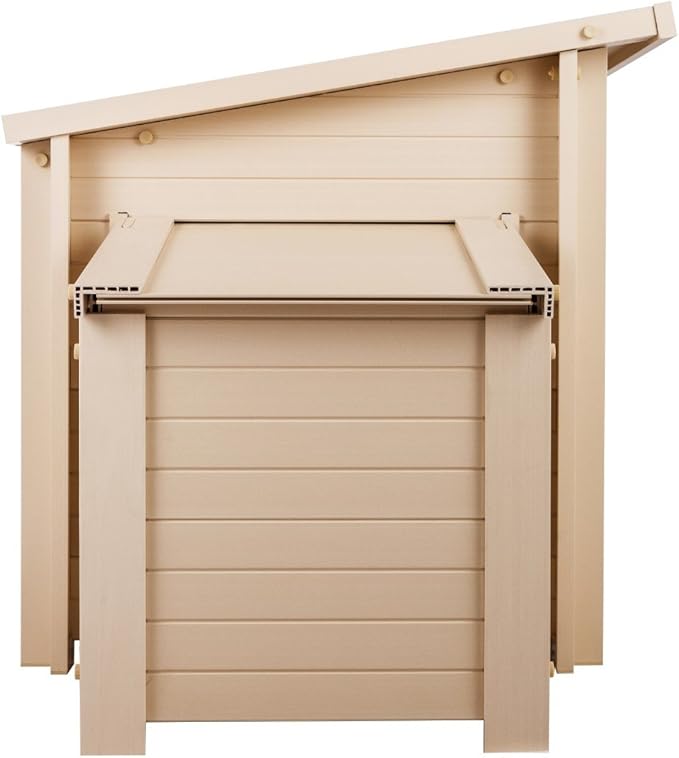 New Age Pet ECOFLEX Fontana Chicken Coop, Urban Barn for 2 to 3 Chickens, Easy Assembly, Eco Friendly & Durable, Tan
