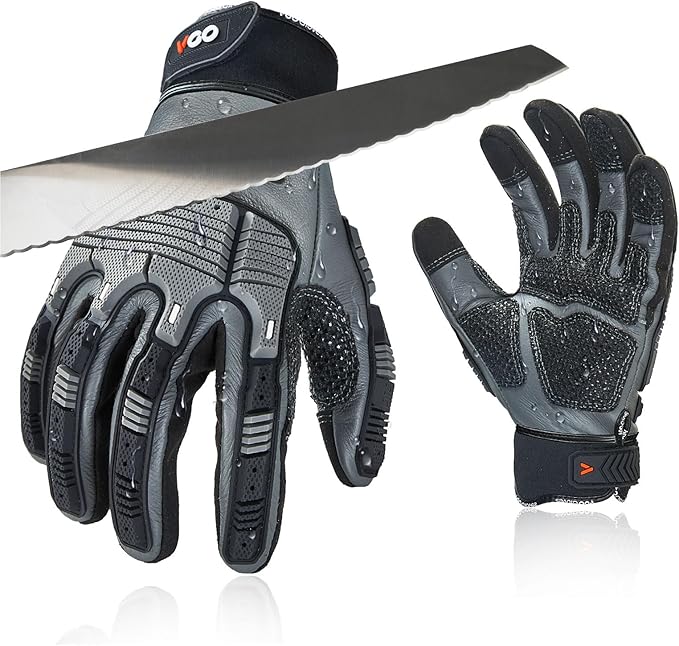 Vgo... Cutproof Gloves,Cut Resistant Gloves,HPPE Anti-cut Liner,Hand Protection,ANSI A3,Touchscreen