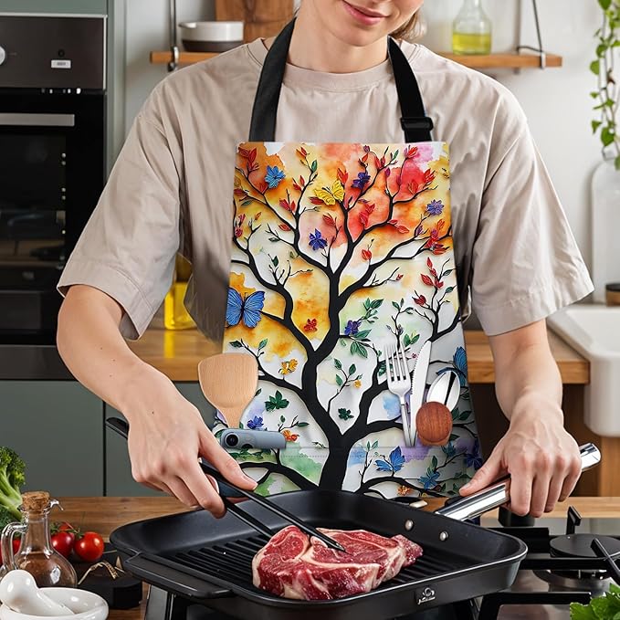 Apron Adjustable Waterproof with Two Deep Pockets Wowen men for Summer BBQ Pool Parties & Resorts