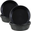 6Pcs Rubber Feeder Pan 3 Gallon/12 Quart Heavy Duty Rubber Horse Feed Bucket, Deep Rubber Feeding Water Bowl Chicken Dust Bath Tub Container for Livestock Goat Pig Dog Duck Fram Small Animals