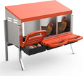 Chicken Nesting Boxes, 3 Hole Metal Rollaway Nest Box for Laying Hens with Cleanable Pull-Out Trays Wall Mount or Placed Design for Easy Egg Collection & Cleaning(Includes Legs)