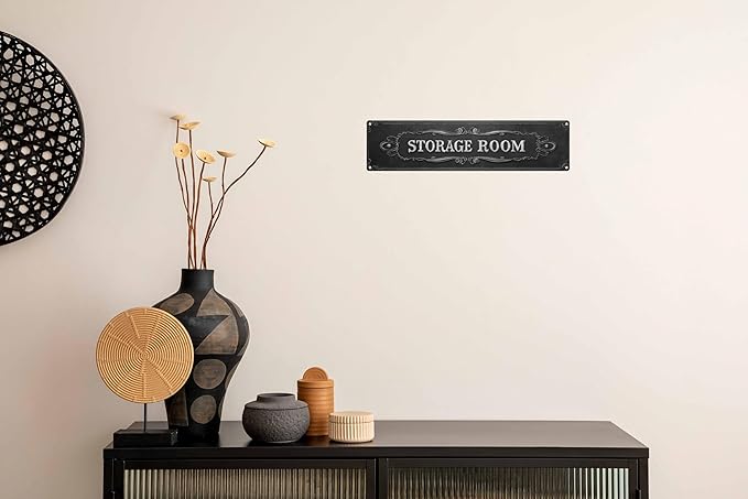 Vintage Tin Storage Room Sign Retro Metal Sign Suitable For Home Street Shop Garage Bar Farm Garden - Multi-Purpose For Indoor/Outdoor Use Plaque 4x16 Inch