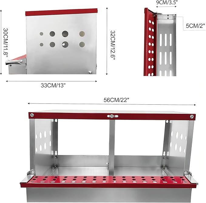 XINYI Chicken Nesting Boxes for Laying Eggs,Metal Coop for 2 Chickens,Roll Away Nesting Boxes,Easy Egg Collection,Brooder Box for Rabbit,Squirrel,Parakeet,Owl,Cockatiel,Robin