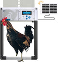 Automatic Chicken Coop Door Opener, ChickenGuard One in All 4 Colours, Timer/Light Sensing, Winter Mode, Auto-Stop & Predator Proof, 3 Power Options, Solar, Battery or Electric (Gray + Solar Kit)