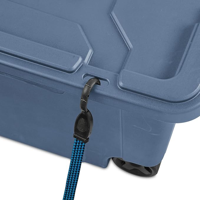 2-Pack 40 Gallon Heavy-Duty Stackable Storage Bins with Secure Lids & Smooth-Rolling Wheels – Organizing Containers for Home, Garage, Office & Basement (Blue)