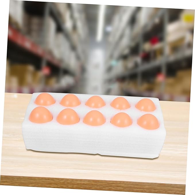 Egg Carton Storage Box Cushioning Foam 10-Cell Egg Crate Tray for Safe Shipping and Refrigerator Organization