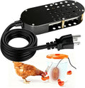 250W Chicken Waterer Heater, Thermostatic Control Chicken Waterer Deicer Ice Melter for Bird Duck Goose