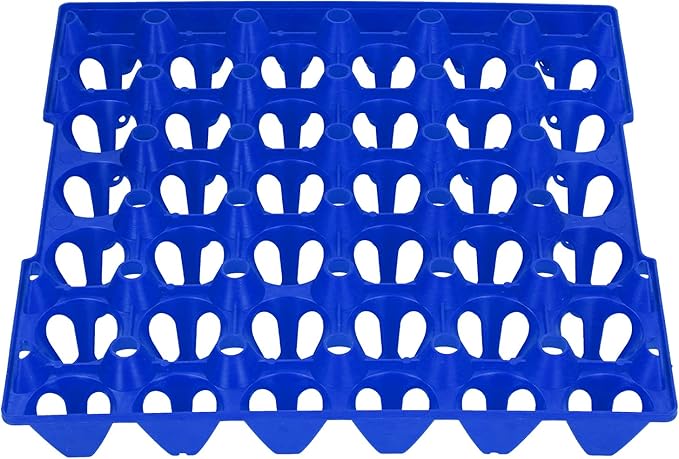 Egg Crates, 30 Cell Egg Tray, Plastic Egg Storage Bulk for Egg Storage Transportation Home Farm Supplies(blue)