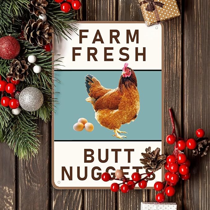 Dillweed Chicken Coop Sign, Funny Chicken Coop Metal Signs, Outdoor Chicken Decor, Personalized Tin Sign, Chicken Gifts, Chicken House Decor 8 x12 Inches