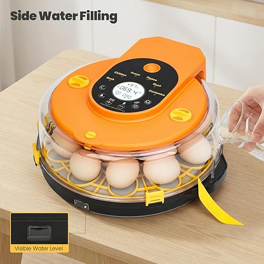Incubators for Hatching Eggs -15-Egg Automatic Egg Chick Incubator with 5 Smart Preset Modes and Egg Turning, Digital Control Incubator for Chicken Duck Quail