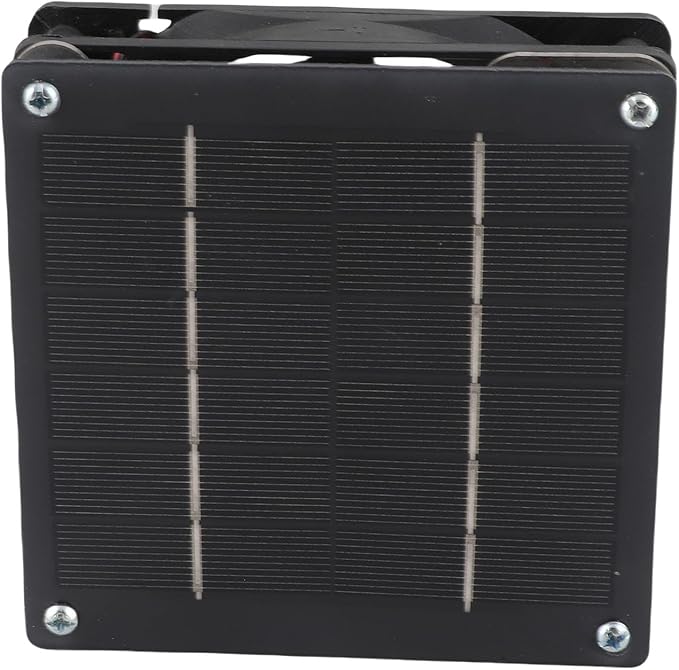 Monocrystalline Solar Panel Fan, Solar Exhuast Vent Fan, 2 in 1 Solar Exhaust Vent Fans for Enclosed Spaces Such As Chicken Coops, Pet Houses, and Greenhouses