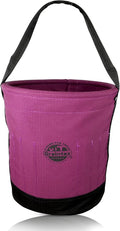 Graintex Tapered Canvas Bucket 12"x10"x15", Utility Tool Bucket 16 Inside Pockets, Reinforced Base & Carry Handle, Ripstop Canvas, Multi-Purpose Bag for Jobsite & Home Use for Tool Storage Solutions