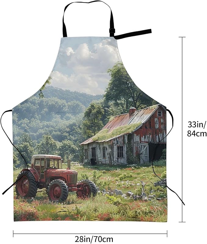 Kitchen Aprons for Men Women Waterproof Apron with 2 Pockets Cool Steampunk Gears Apron Adjustable Bib Aprons