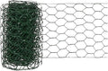 Chicken Wire for Floral Arrangements, 4 x 118 in Galvanized Iron Hexagonal PVC Coated for Crafts/Poultry/Garden, Chicken Wire Netting Fence Mesh [Green]