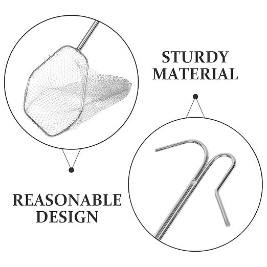 CHILDWEET Chicken Catching Net and Stainless Steel Telescopic Pole Set for Outdoor Poultry Handling with Sturdy Mesh Net and Hook, Suitable for Catching Chickens Ducks and Small Farm Animals