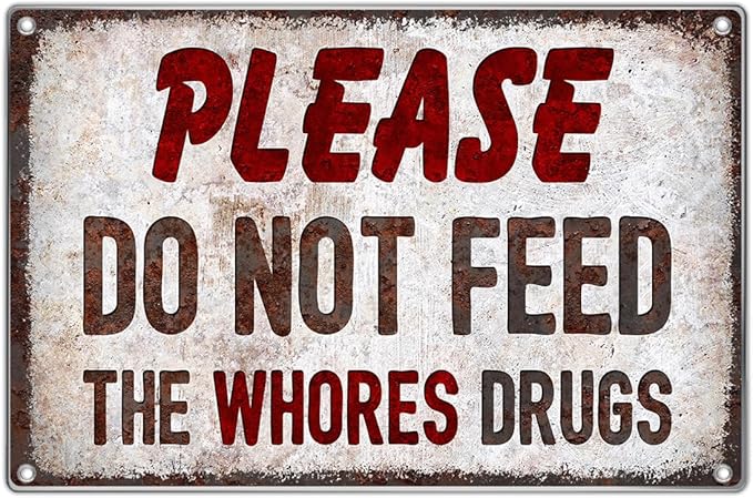Funny Metal Sign For Bar Pub Dorm Wall Decor Humorous Tin Gag Prank College Room Decoration Vintage Style Art 12 x 8 Inch Kitchen Outdoor Aluminum Home Indoor