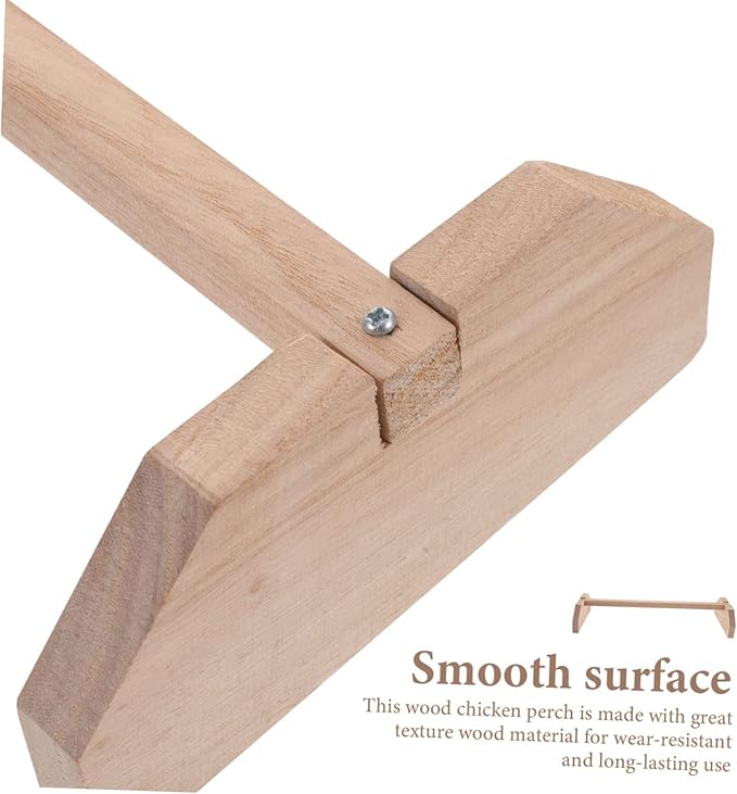 Healifty Wooden Parrot Stand Natural Chick Perch Roosting Bar for Chicken and Birds Household Bird Stand for Coop and Brooder Training Playground