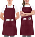 Utopia Kitchen 2 Pack Bib Apron, Adjustable with 2 Pockets, Water and Oil Resistant, Cooking Kitchen Chef Apron for Women Men