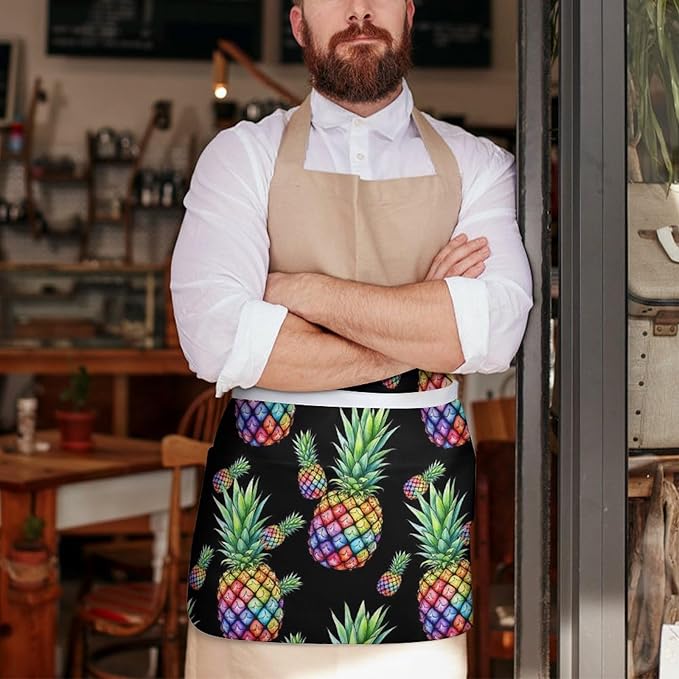 Waterproof Half Waist Apron Kitchen Chef Apron for Cooking Server Waitress