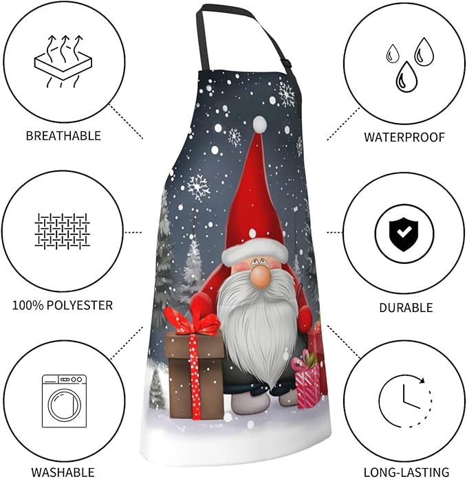 Shark Jumping Home Aprons 2 Pockets 33"×28" for Men Women, Ocean Sea Waterproof Kitchen Cooking Bib