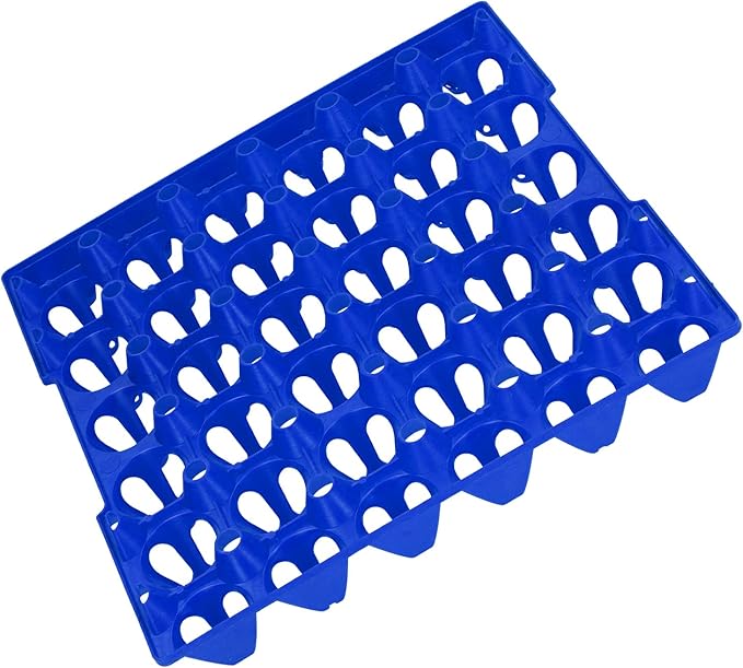 Plastic Egg Crate, Durable 30-Cell Design, Egg Holder Tray, Blue Transportation for Farmers Home Storage Poultry Farming Grocery Use