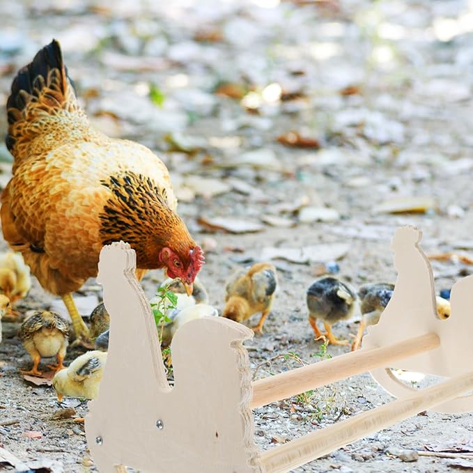 Chicken Swing Chicken Perch Natural Wooden Jungle Gym Roosting Bar Chick Stand for Hens Handmade Coop Swing Toys
