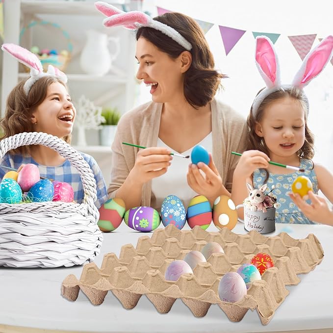 18 Flats 30-Cell Egg Crate（Holds 30 Eggs）, Cardboard Egg Cartons, Sturdy and Stackable Egg Flats, Perfect Egg Crates for Fresh Eggs, Chicken Farm