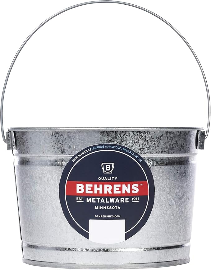 Behrens B325 Galvanized Steel Paint Pail, 2.5 Quart, Silver