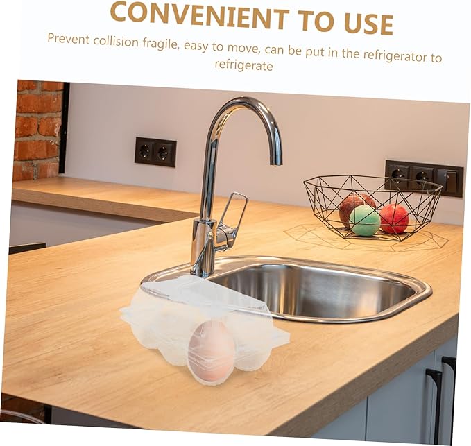 6pcs Goose Egg Carton Stackable Egg Storage Container Design for Refrigerator for Storage and Easy Inspection