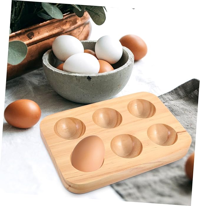 Wooden Egg Holder Rustic Kitchen Countertop Egg Tray for Use Durable Material for Daily Egg Storage Decoration Housewarming present