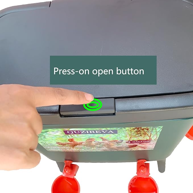 Automatic Chicken Waterer Self-Filling Float Controlled Poultry Water Feeder 4 Gallon Free-Standing Chicken Water Fountain Dispenser Auto Chicken Watering System Pigeon Bird with Hose and Water Cups