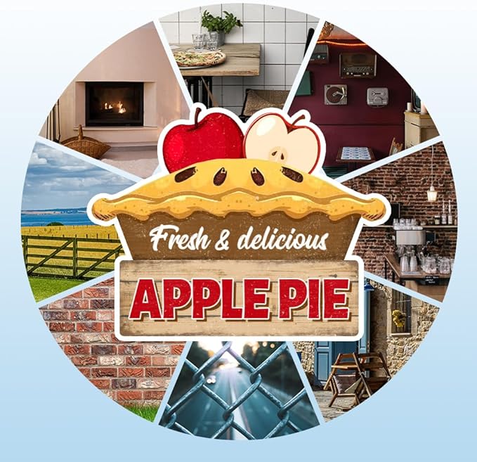 GLOBLELAND "Fresh and Delicious Apple Pie" Vintage Metal Tin Sign 10.6x8.3inch Apple Pie Retro Plaque Poster Metal Wall Decorative Tin Signs for Home Kitchen Restaurant Coffee Shop Club Bar Decoration