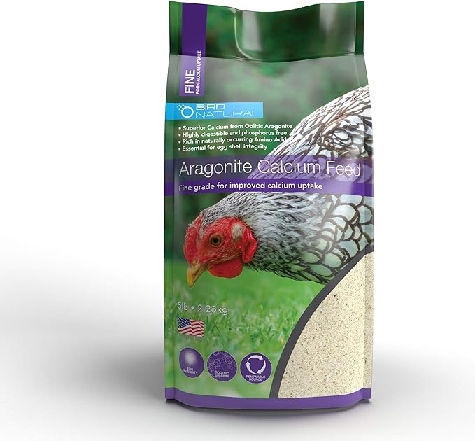 Aragonite Chicken Calcium Feed FINE for Strong eggshells and Gizzard Health