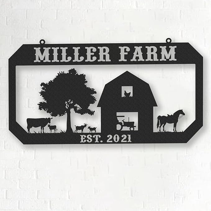 Custom Chicken Coop Name Sign Metal Hen House Wall Plaque Farm Barnyard Decoration Personalized Poultry Backyard Hanging Art Rustic Farmhouse Outdoor Homestead Gifts for Farmers and Chicken Owners