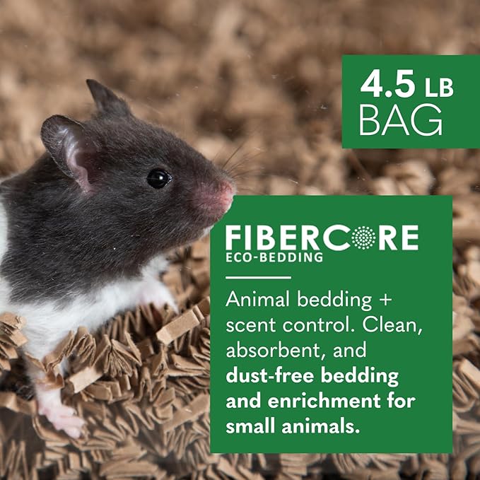 ECO Bedding 99% Dust Free Paper Bedding for Small Pets and Birds, Odor Control, 4.5 lb (Expands to 125 L)