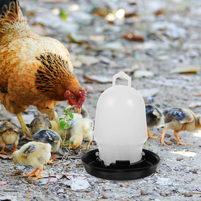 BESPORTBLE Plastic Poultry Drinker, 0.5L Poultry Waterer Automatic Chicken Water Feeder Water Container Jar for Duck Baby Chicks Rabbit Turkeys Outdoor Farm