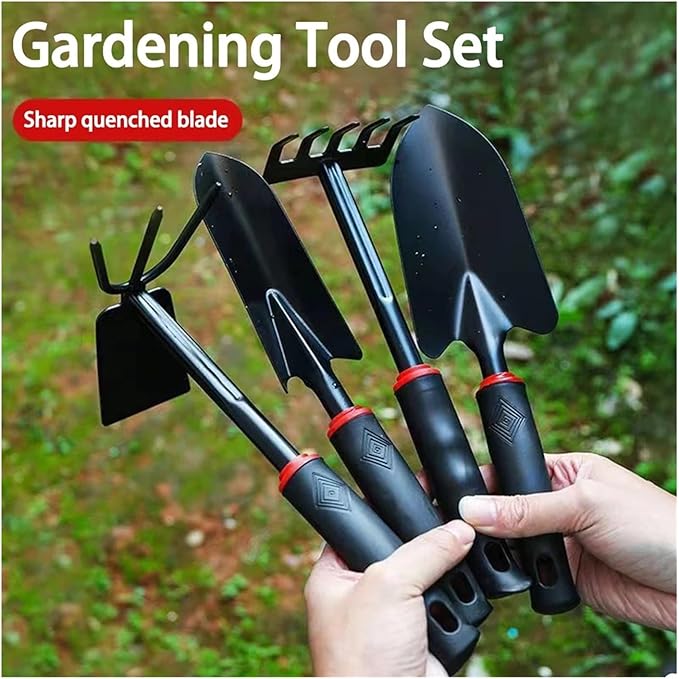 Compatible for Garden Hand Shovel Rake Farm Tool Set Weed Remover Outdoor Metal Harrow Weeding Gardening Tools(Trowel)