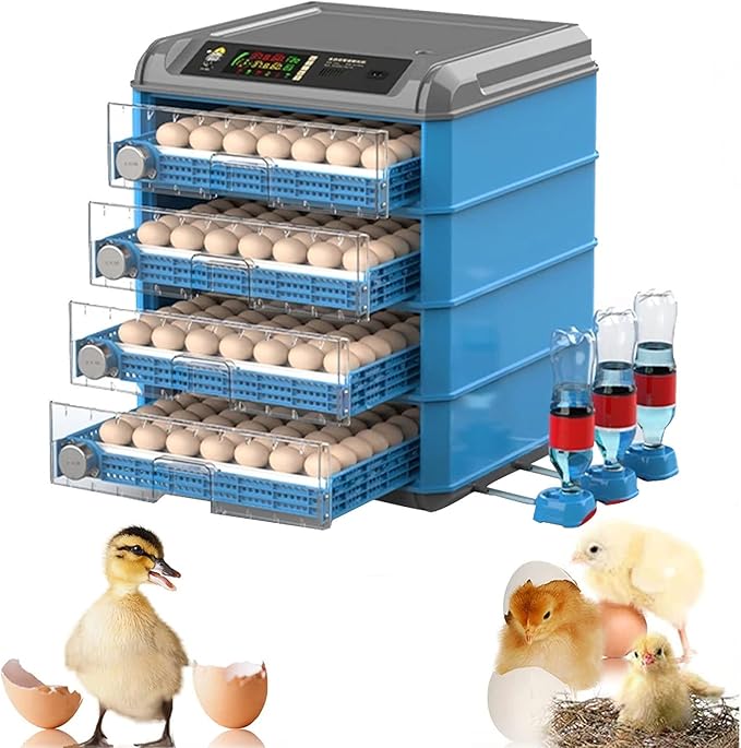 Egg Incubator, 192/256/500 Egg Incubator, Poultry Hatcher Machine with Automatic Egg Turning, Temperature & Humidity Control and LED Screen, General Purpose Incubator for Chickens Ducks Birds,256