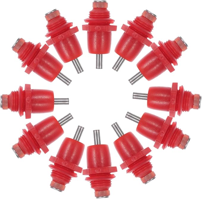 20pcs Poultry Waterer Nipples Automatic Chicken Waterer Replacement for Coop and Quail Drinking System with Spring Large Head Design